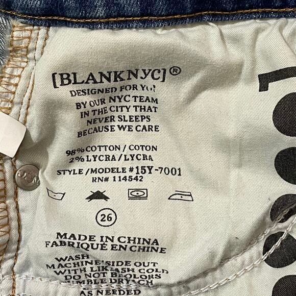 BlankNYC Skinny Classique Distressed Jeans - Blue - 26 - Picture 10 of 11